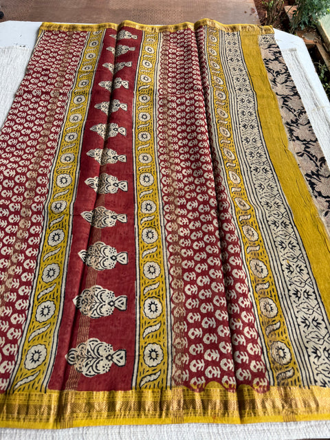 Maheswari border chanderi saree