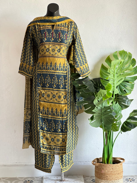 printed Pure viscose kurta pant set