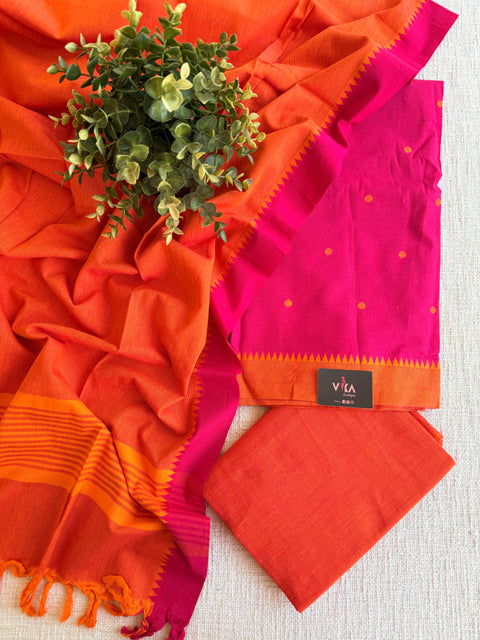 Handloom cotton salwar suit material