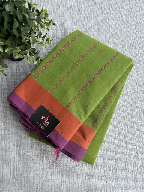 Light green chettinad Cotton saree
