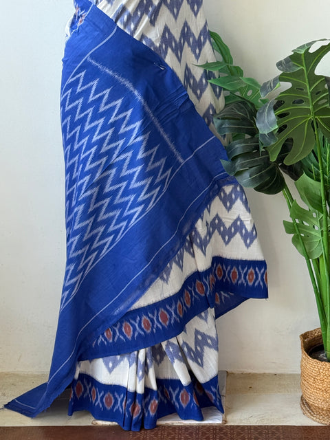 Handloom pure Ikat cotton saree