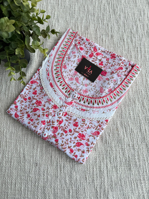 XL size printed cotton nighty