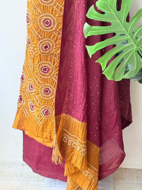 Bandhej cotton salwar material
