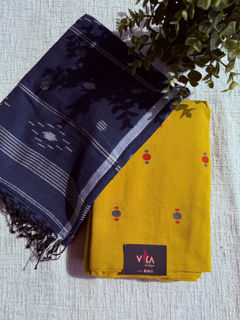 Jamdani Cotton suit set with dupatta