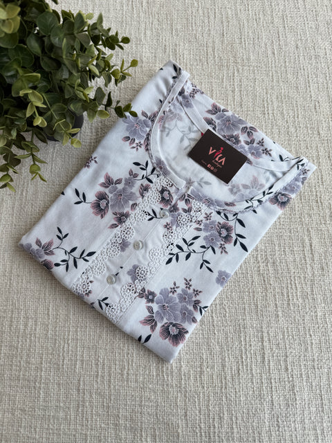 L size printed Alpine nighty