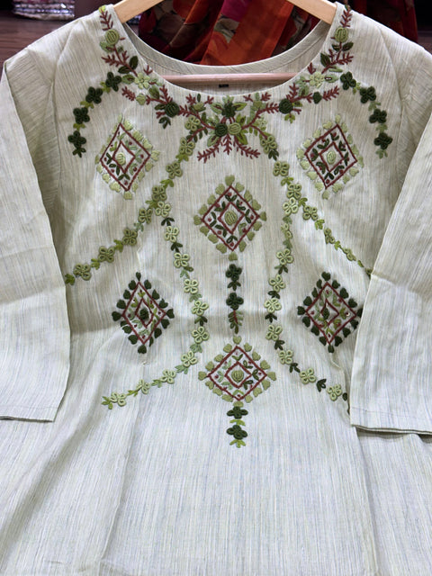 40 - 46 Hand embroidery cotton kurti