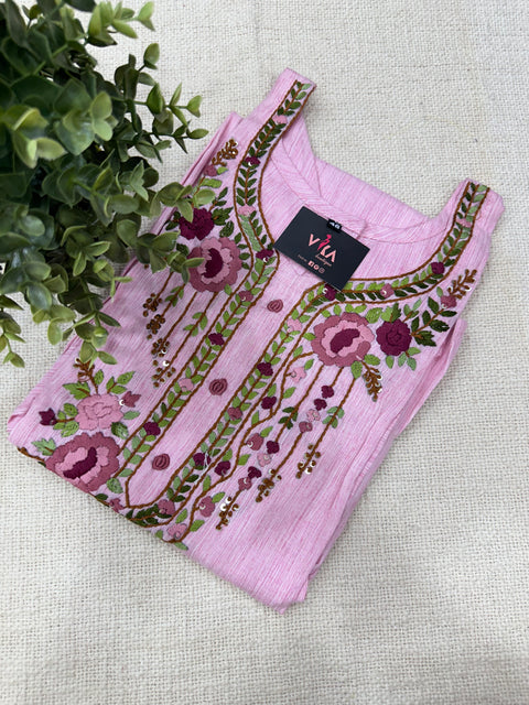 Size 46 Hand embroidery Rayon kurti
