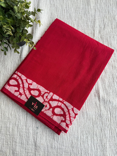 Bagru Printed mul cotton saree
