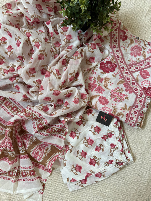 Readymade printed cotton suit set