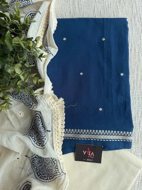 Handloom cotton salwar suit set