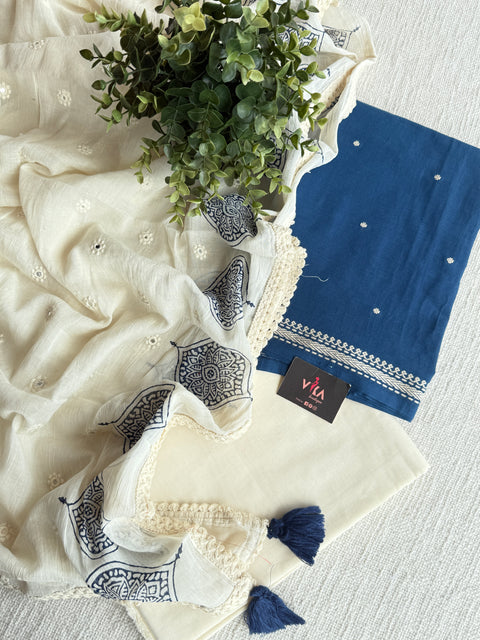 Handloom cotton salwar suit set