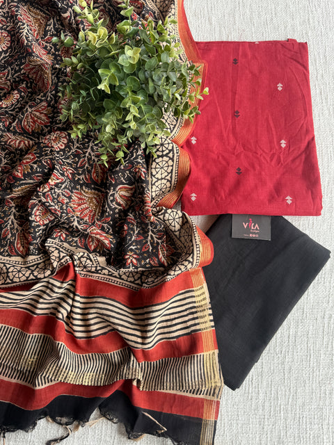 Handloom cotton salwar suit set