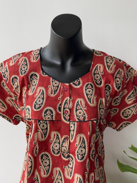 L size Printed Cotton Nighty