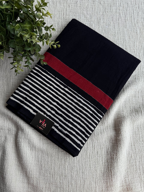 Printed mul cotton saree