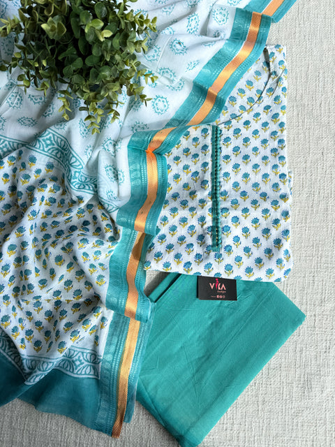 Printed cotton suit material