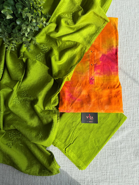 Tie and dye printed cotton material