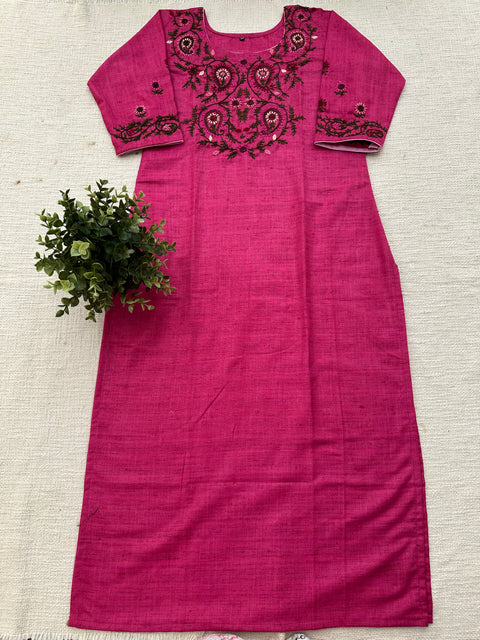 Hand Emb Vikhadi cotton kurti