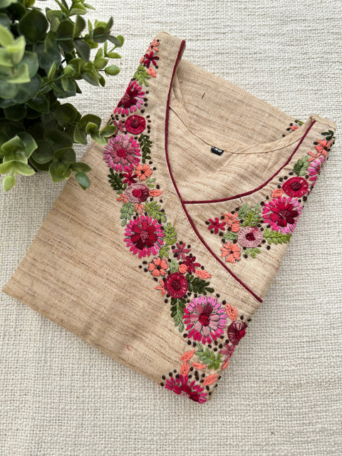 Hand Emb Vikhadi cotton kurti