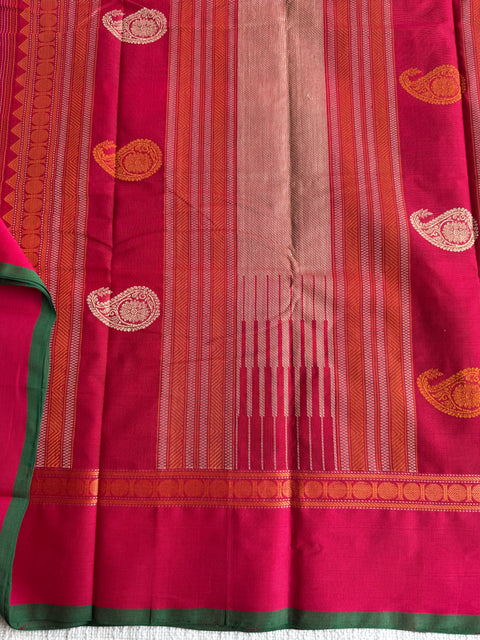 Purple pink Chettinad Cotton saree