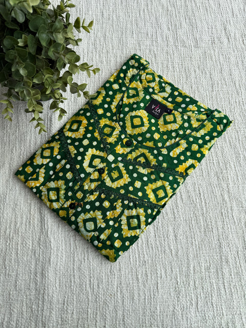 L size printed Batik cotton Nighty