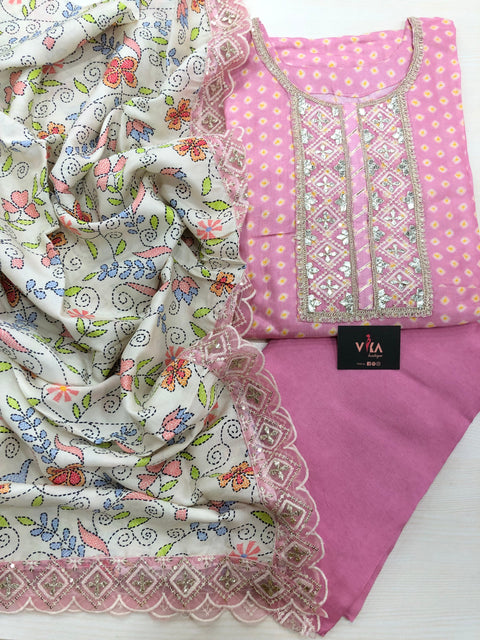 Semi stitched muslin salwar material