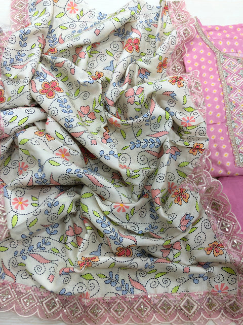 Semi stitched muslin salwar material