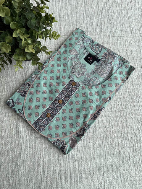 L size printed cotton Nighty