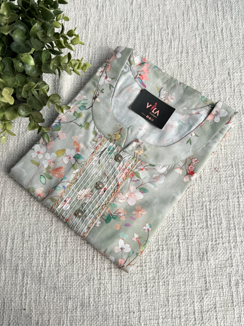 L and XL Size printed poly viscose nighty