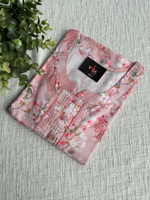 L and XL Size printed poly viscose nighty