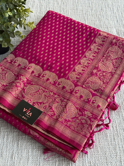 Bhutta weaving crepe Georgette Saree