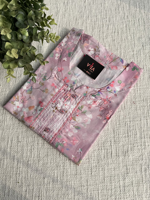 L and XL Size printed poly viscose nighty