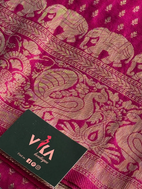 Bhutta weaving crepe Georgette Saree