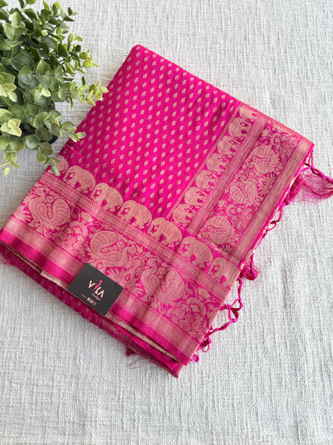 Bhutta weaving crepe Georgette Saree