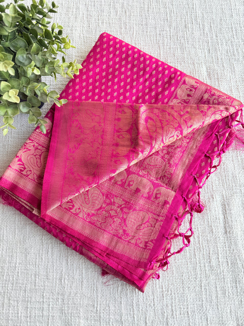 Bhutta weaving crepe Georgette Saree
