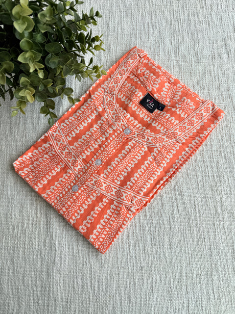 L size printed cotton Nighty