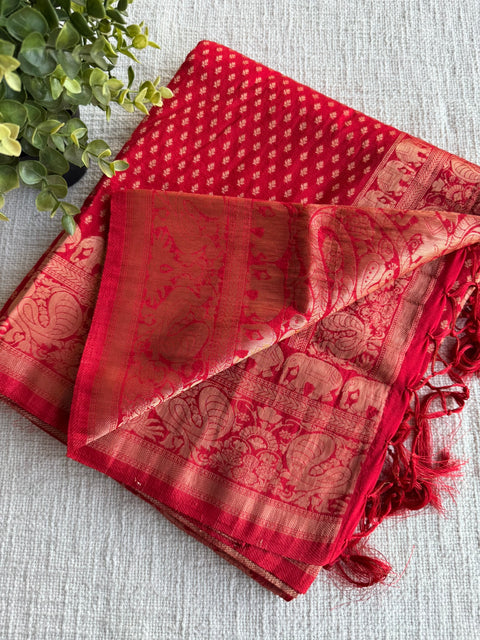 Bhutta weaving crepe Georgette Saree