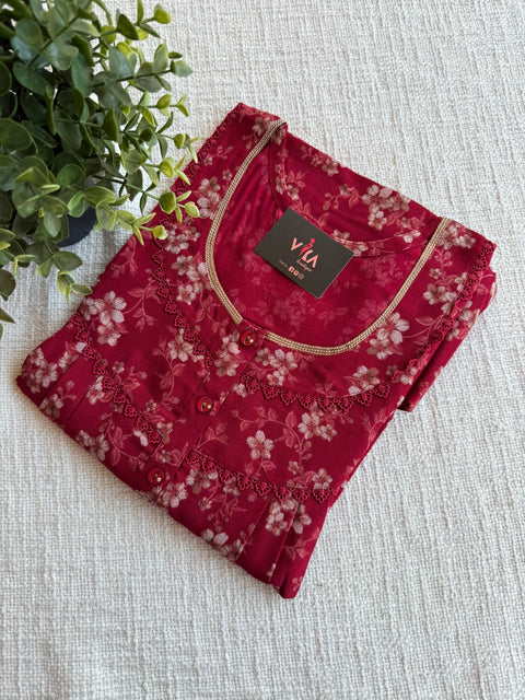L size Printed Alpine nighty
