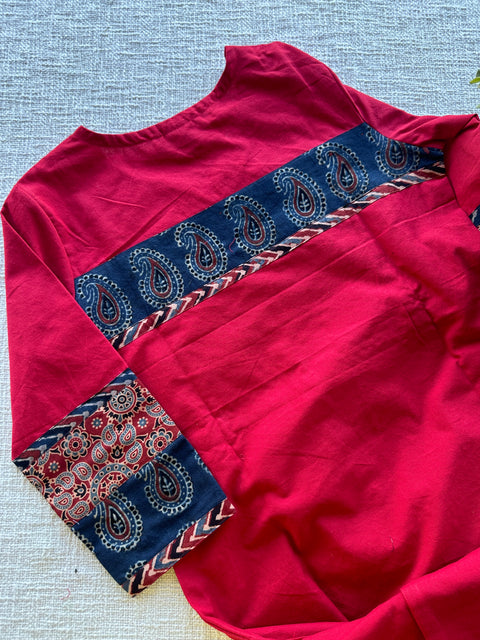 Printed Vikhadi cotton suit material