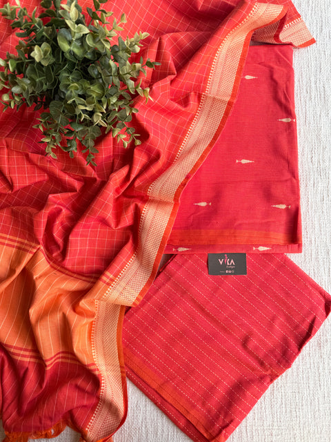 Handloom cotton salwar suit material