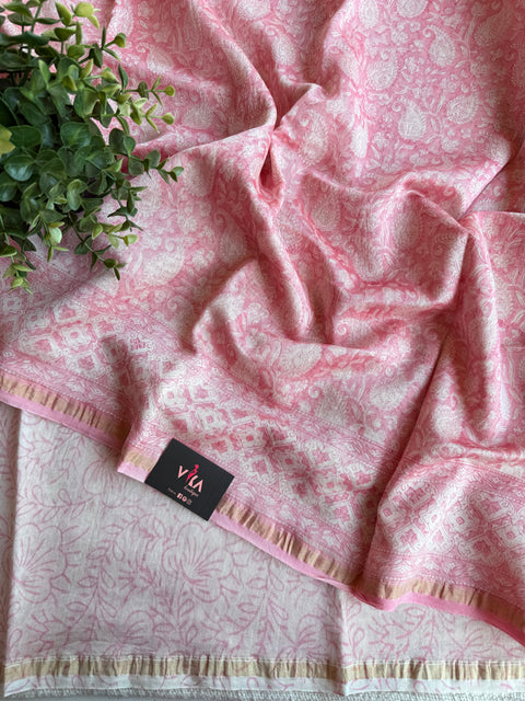 Bagru printed chanderi saree