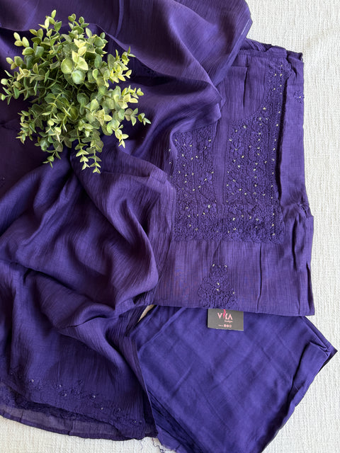 Mul chanderi salwar suit material