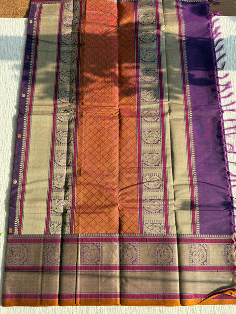 Paisley annam weaving kanchi cotton saree