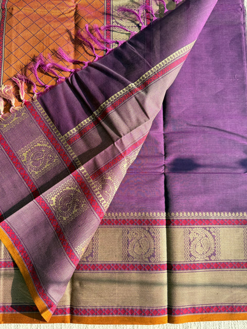 Paisley annam weaving kanchi cotton saree