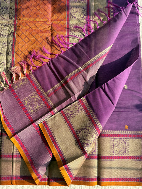 Paisley annam weaving kanchi cotton saree