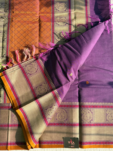 Paisley annam weaving kanchi cotton saree