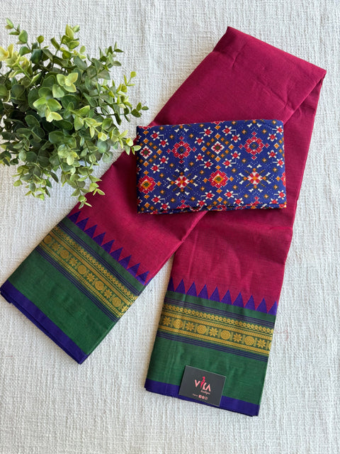 Handloom Chettinad cotton saree