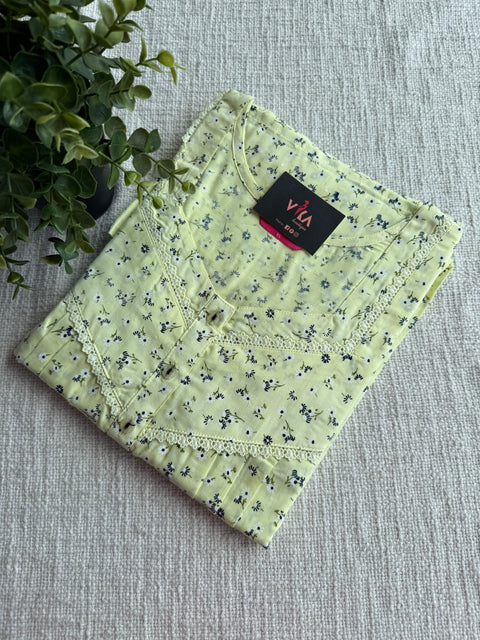 XL size printed cotton nighty