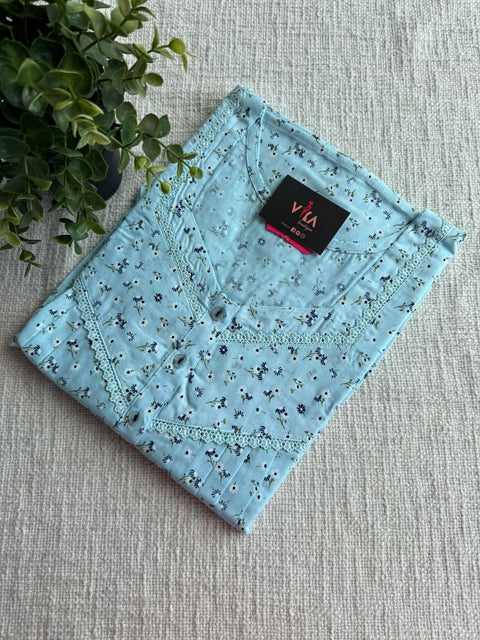 XL size printed cotton nighty