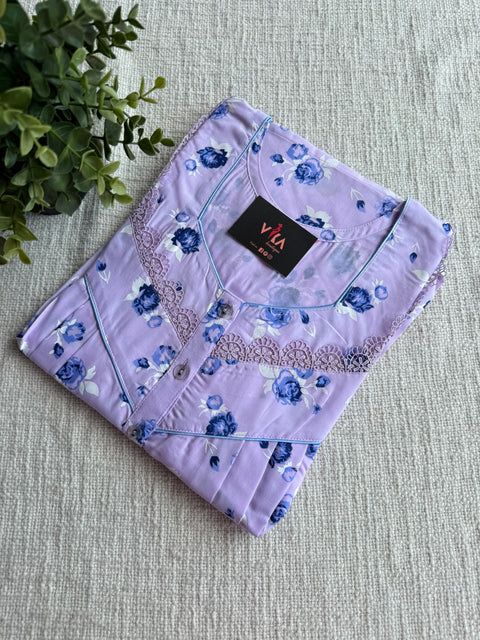 L and XL poly cotton nighty