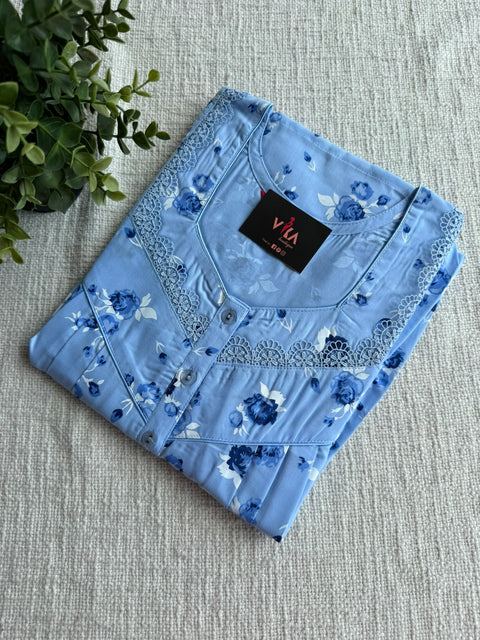 L and XL poly cotton nighty